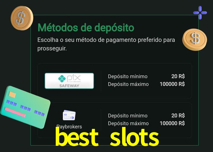 O cassino best slots oferece uma grande variedade de métodos de pagamento